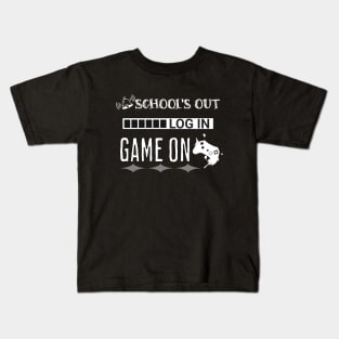 School's Out Game On, Summer Gamer Kids T-Shirt